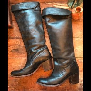 Frye fold over boots